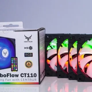 Bộ Kit 5 Fan Centaur CT110 RGB ĐEN (Sử dụng Hub và Remote)