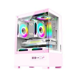 Case Magic MIX - Pink/Hồng (M-ATX) (Kèm 3 Fan Led)