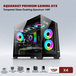 Case VSP Aquanaut X4 Gaming ATX Black/Đen