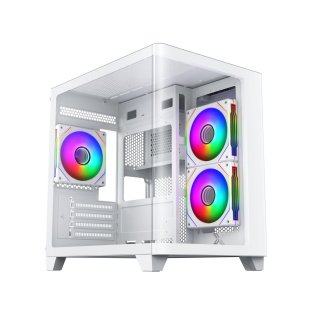 Case Xigmatek Pano M Nano Arctic 3GF Trắng/White (Kèm 3 Fan Led)