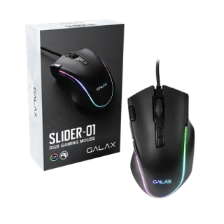 Chuột Galax Gaming SLIDER-01 (RGB/7200DPI/Wired) Black/Đen