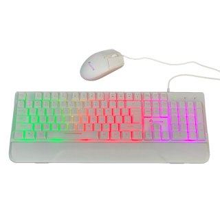 Combo Bàn phím giả cơ + Chuột gaming Asestek KM1925 White/Trắng