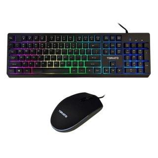 Combo Bàn Phím Giả Cơ + Chuột Gaming Tomato S100 RGB Black/Đen