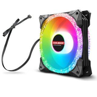 Fan Case Coolmoon S5 RGB Đen (Sử dụng Hub và Remote)