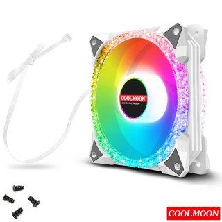 Fan Case Coolmoon S5 RGB Trắng (Sử dụng Hub và Remote)