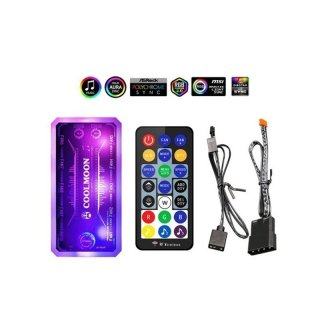 Hub & Remote Fan Led RGB Coolmoon