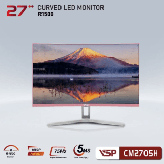 Màn hình PC 27inch CONG VSP CM2705H FHD 75Hz ( HỒNG )