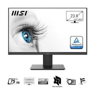 Màn hình PC Phẳng MSI PRO MP241X (24inch, VA, FHD, 75Hz) Black/Đen
