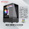 Case T-Wolf Sea View CG400B Gaming Black/Đen (Kèm 3Fan Led)