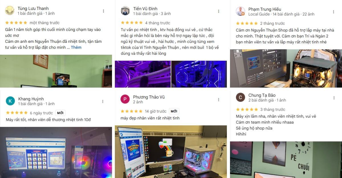 Một số đánh giá của khách hàng tại Nguyễn Thuận Computer