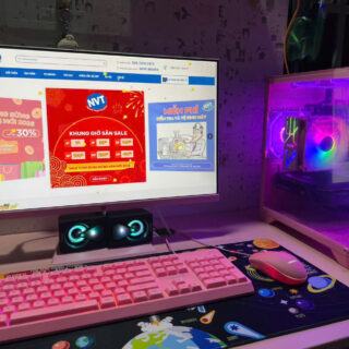 Góc PC Gaming NVT 74 – T1/2025 (B450/ Ryzen 5 5600/ 16GB/ NVMe 512GB/ RX 6500XT 4GB/ 550W/ LCD 24inch 100Hz)