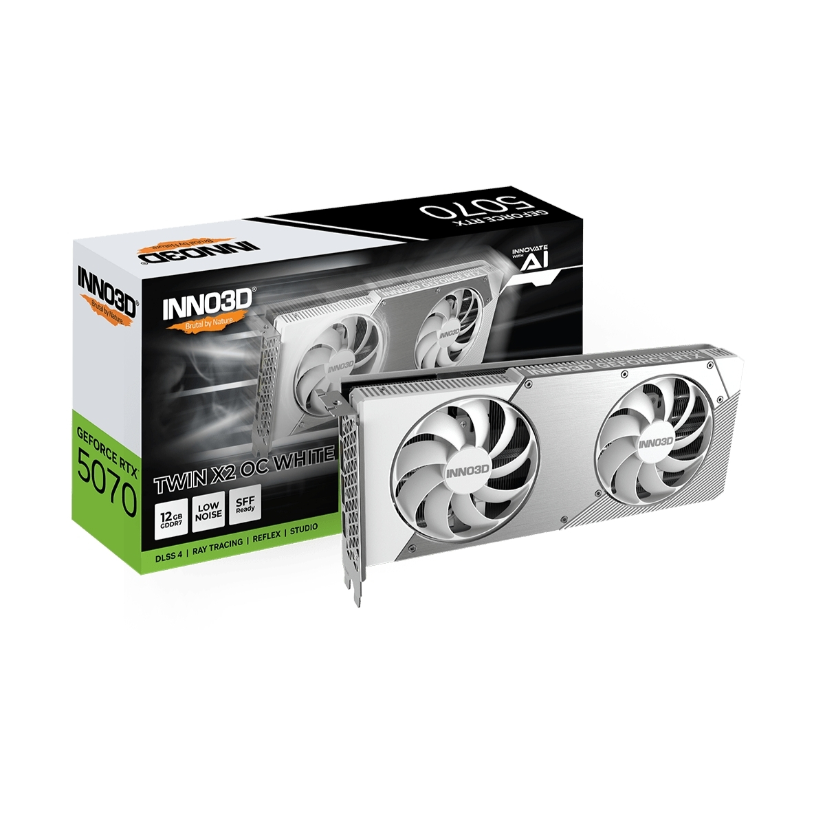 VGA Inno3D Geforce RTX 5070 12GB TWIN X2 OC White