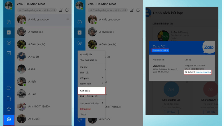 Cách cập nhật Zalo PC qua ứng dụng