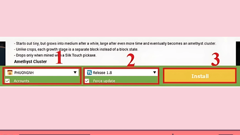 Hoàn tất cài đặt Minecraft PCHoàn tất cài đặt Minecraft PC