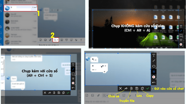 Cách chụp màn hình PC - Sử Dụng Zalo PC