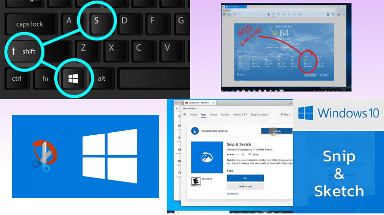 Cách chụp màn hình pc - tổ hợp phím Windows + Shift + S (Snip & Sketch)