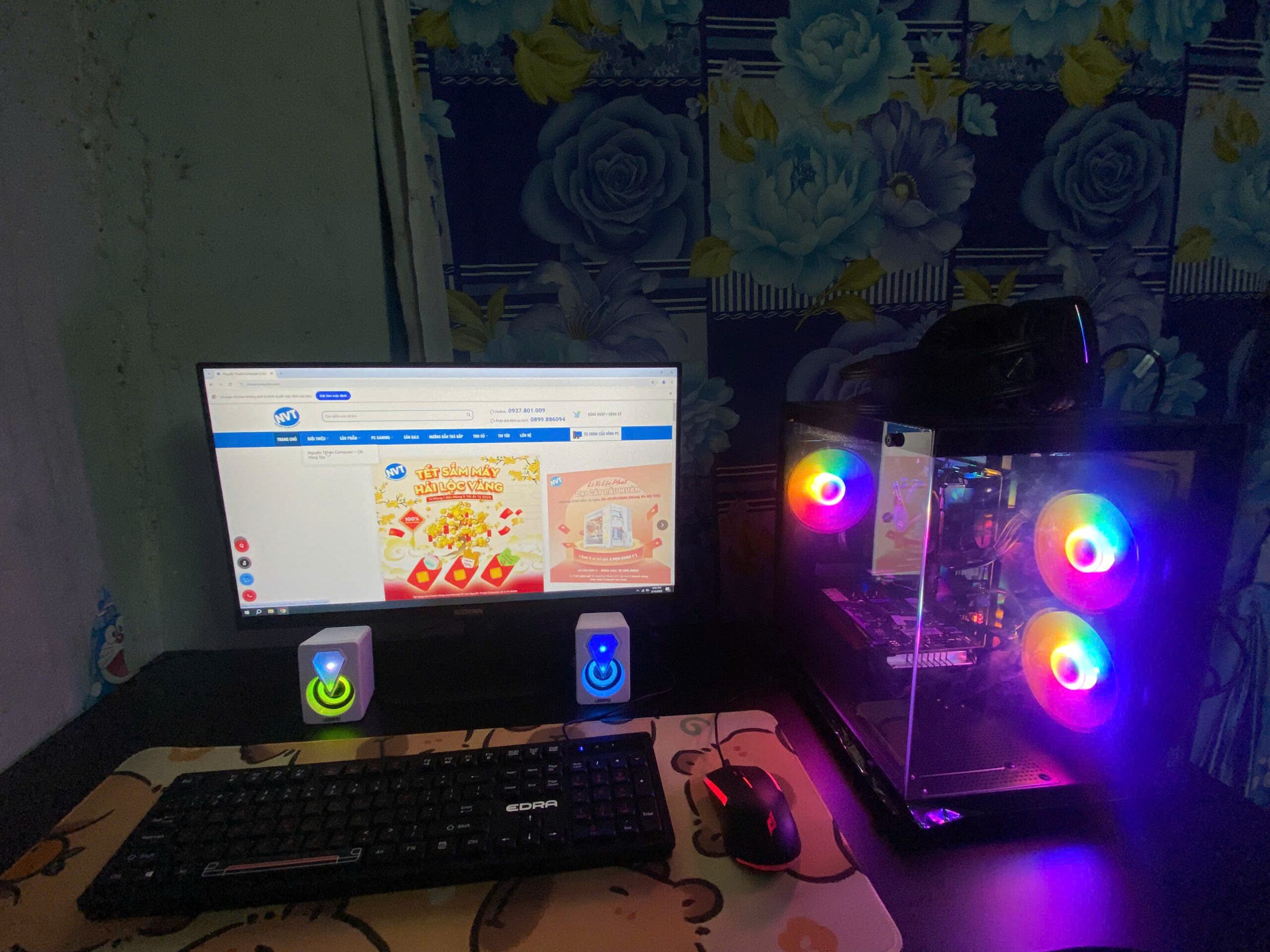 Góc PC Gaming NVT 88 – T2/2025 (H510/ i3 10105F/ 16GB/ SATA3 256GB/ GTX 1650 Super 4GB/ 550W/ LCD 25inch 100Hz)