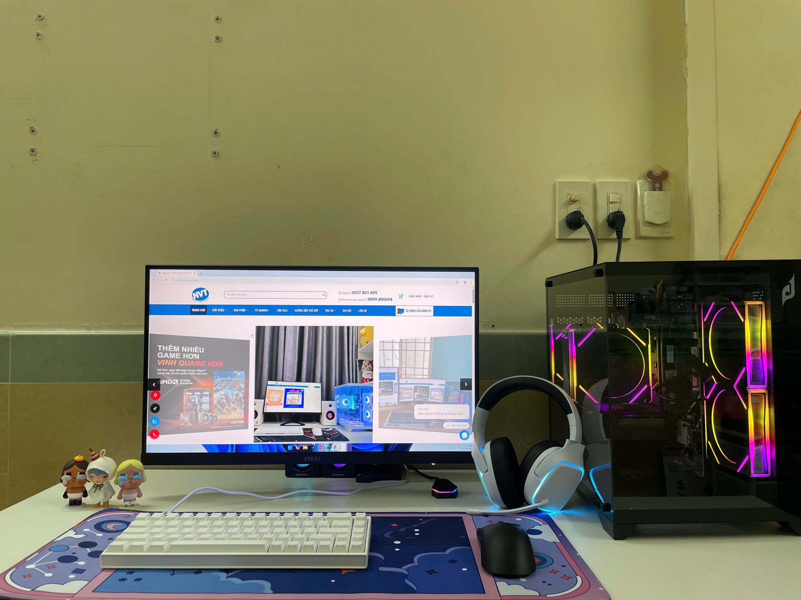 Góc PC Gaming NVT 95 – T3/2025 (B760/ i5 13400F/ 32GB/ NVMe 512GB/ RTX 4060 8GB/ 650W/ LCD 25inch 180Hz)