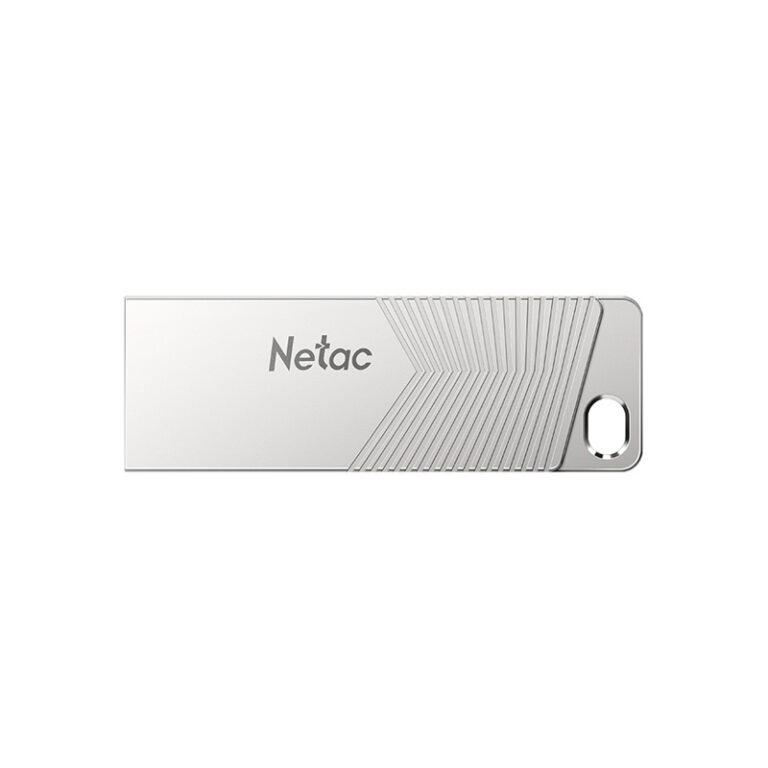 USB Netac UM1 64GB Pearl Nickel (USB 3.2, Flash Drive, 150MB/s)