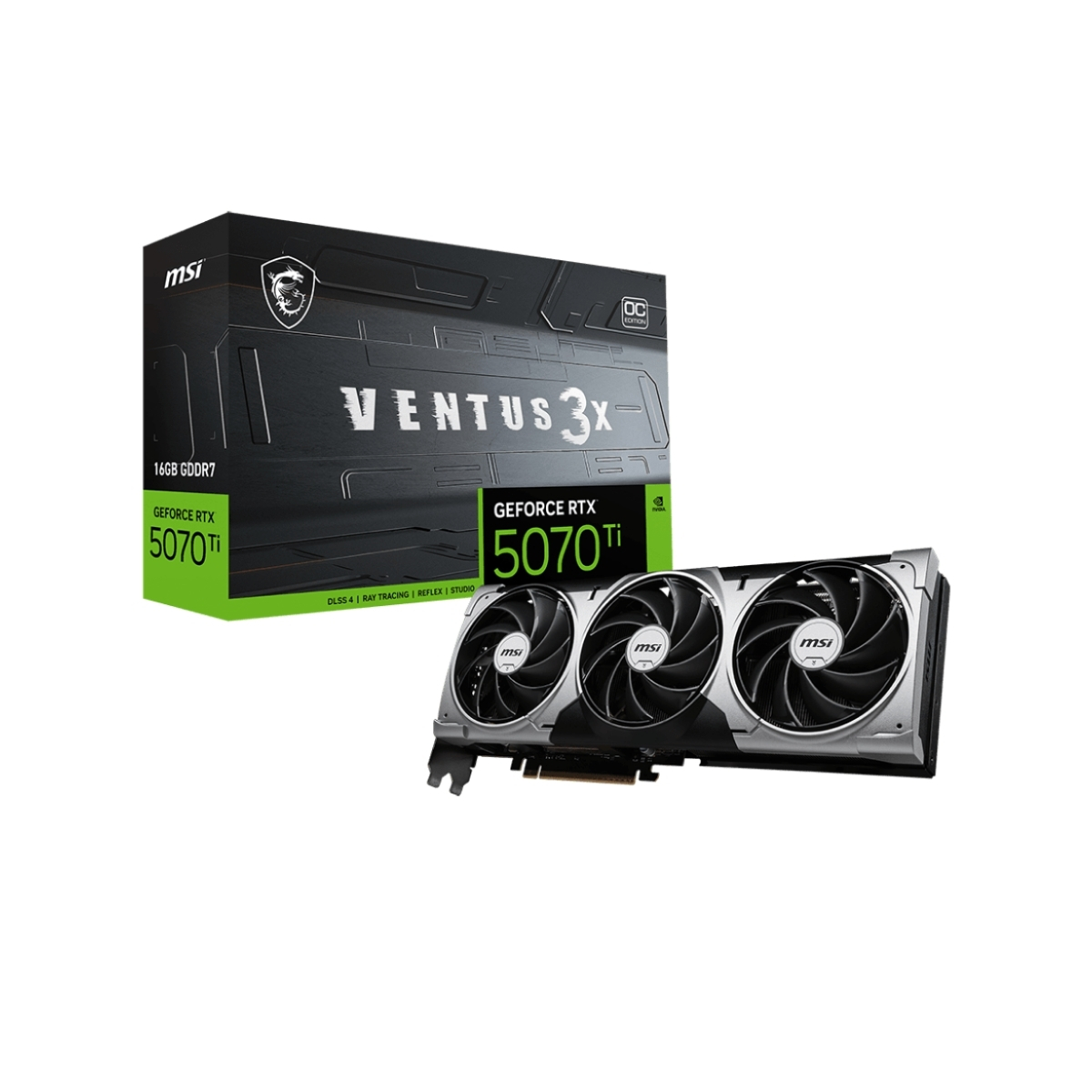 VGA MSI GeForce RTX 5070 Ti Ventus 3X 16GB OC GDDR7