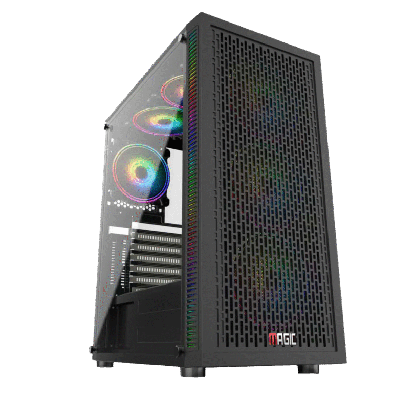 Case Magic Luxury i Full Tower (E-ATX, Sẵn 4Fan, AIO 240mm) – Black/Đen
