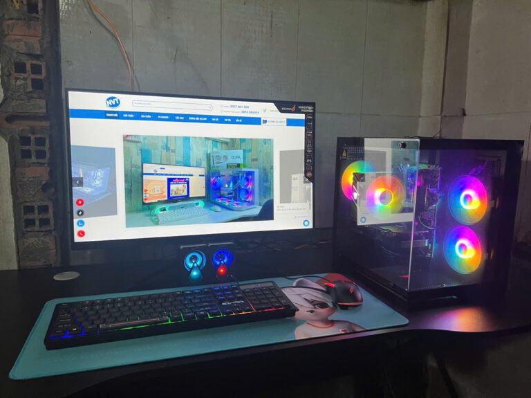 Góc PC Gaming NVT 96 – T4/2025 (H610/ i5 12400F/ 16GB/ NVMe 500GB/ RX 6600 8GB/ 650W/ LCD 27inch 100Hz)