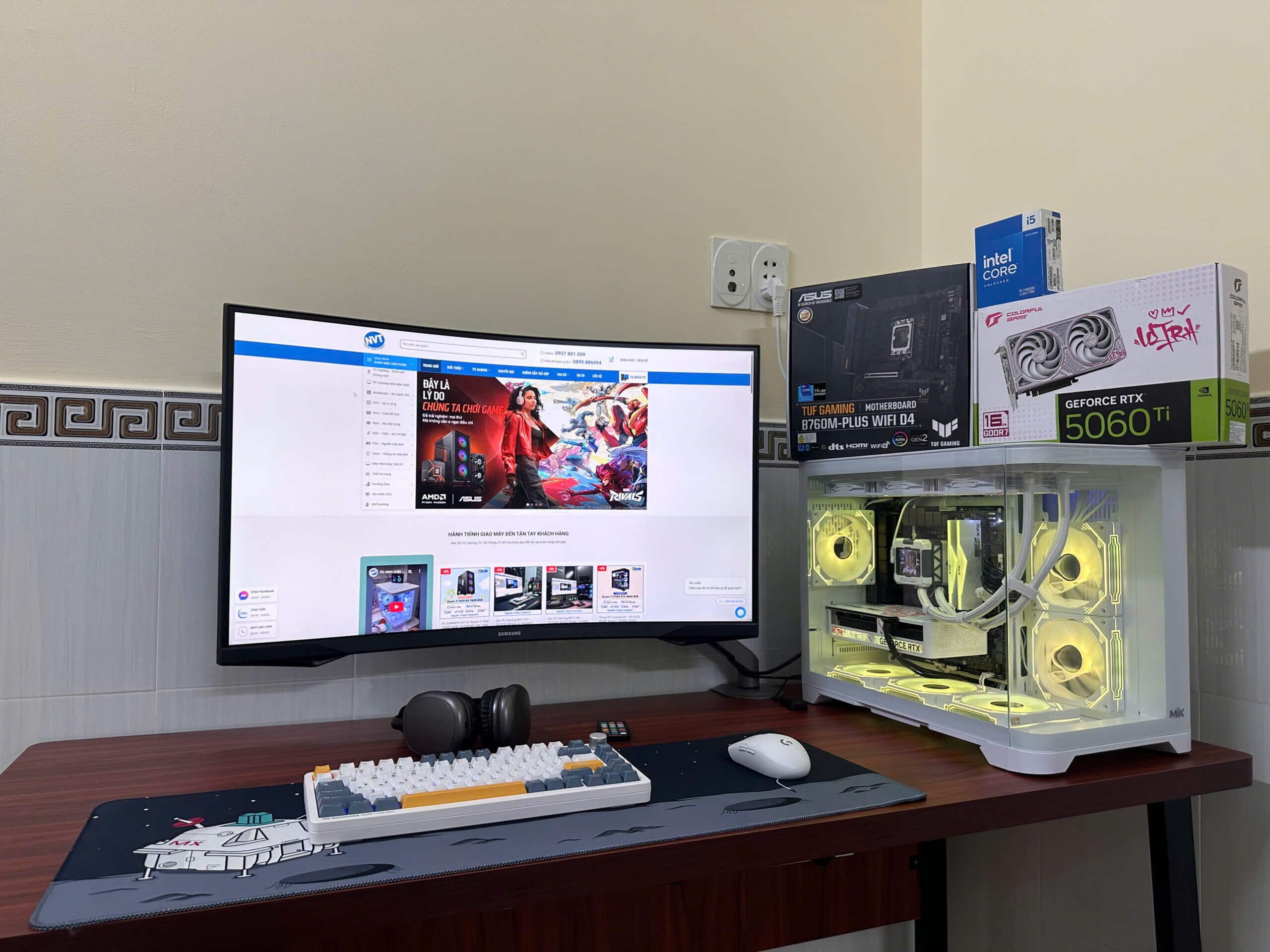 GÓC PC GAMING 102 i5 14600K | RAM 32GB | 1TB M2 | RTX 5060 Ti 16GB (T5/25)