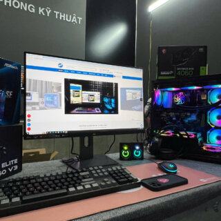 Góc PC Gaming NVT 100 – T5/2025 (B550/ Ryzen 7 5700X/ 32GB/ NVMe 500GB/ RTX 4060 8GB/ 750W/ LCD 27inch 180Hz)