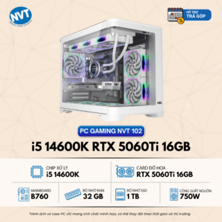 Thùng PC Gaming 05 – i5 14600K | RAM 32GB | 1TB M2 | RTX 5060 Ti 16GB (T5/25)