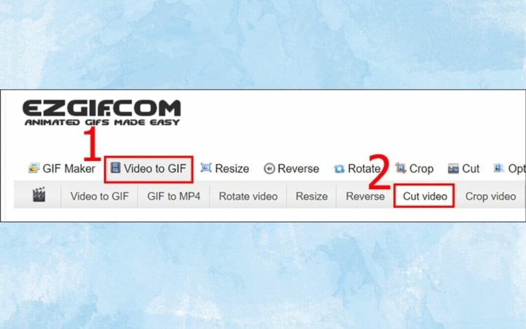 Truy cập trang web Resize Animated GIF, chọn mục “Video to GIF”, sau đó tiếp tục nhấn vào “Cut Video” để bắt đầu. (Nguồn: Internet)