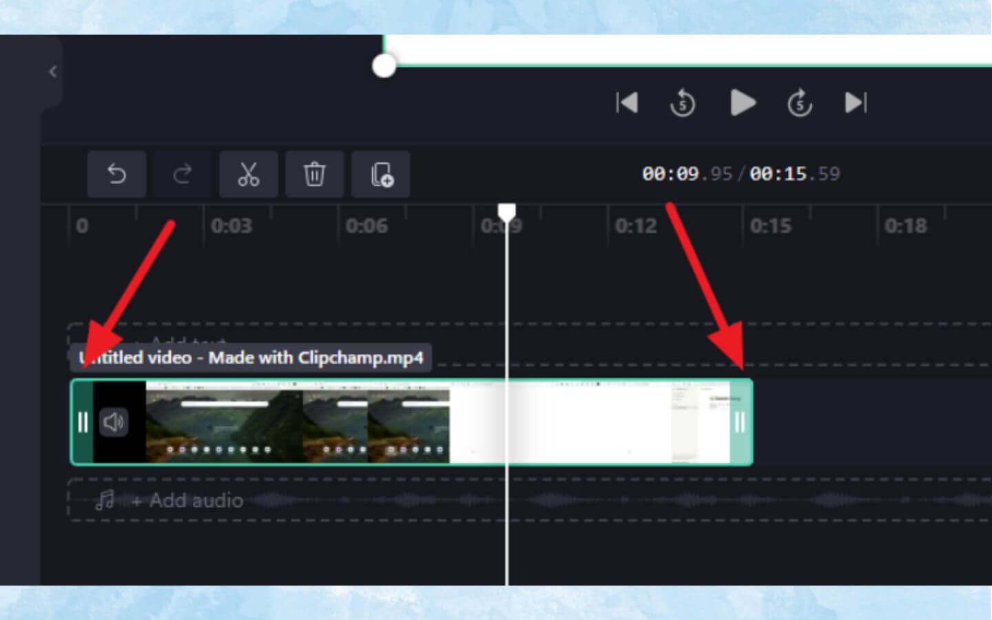Để cắt phần đầu hoặc cuối của video, chỉ cần kéo hai đầu của clip vào vị trí bạn mong muốn. (Nguồn: Internet)