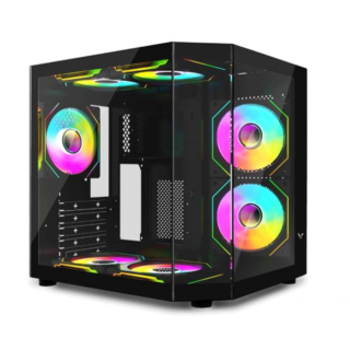 Case VSP X8 (M-ATX/ Kèm 3Fan RGB) - Black/Đen