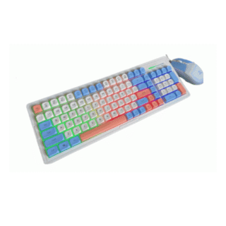 Combo phím chuột Sorex KM2000 Pro (Wire/Dây) – Mix Trắng Xanh