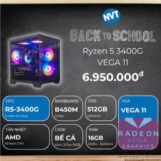 PC BTS AMD R5 (  R5 – 3400G | RAM 16GB | SSD 512GB | 550W )