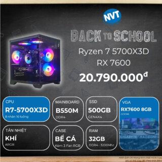 PC BTS AMD R7X3D-7600 (  R7 – 5700X3D | RX 7600 8GB | RAM 32GB | SSD 500GB | 750W )