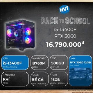 PC BTS INTEL i5-3060 PLUS ( i5-13400F | RTX 3060 12GB | RAM 16GB | SSD 500GB | 650W )