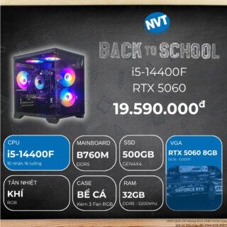 PC BTS INTEL i5-5060 ( i5-14400F | RTX 5060 8GB | RAM 16GB | SSD 500GB | 650W )
