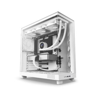 Case NZXT H6 Flow White ( ATX, Kèm 3 Fan )
