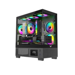 Case VSP Aqual X3-M Lux Black ( m-ATX, Màn Digital )