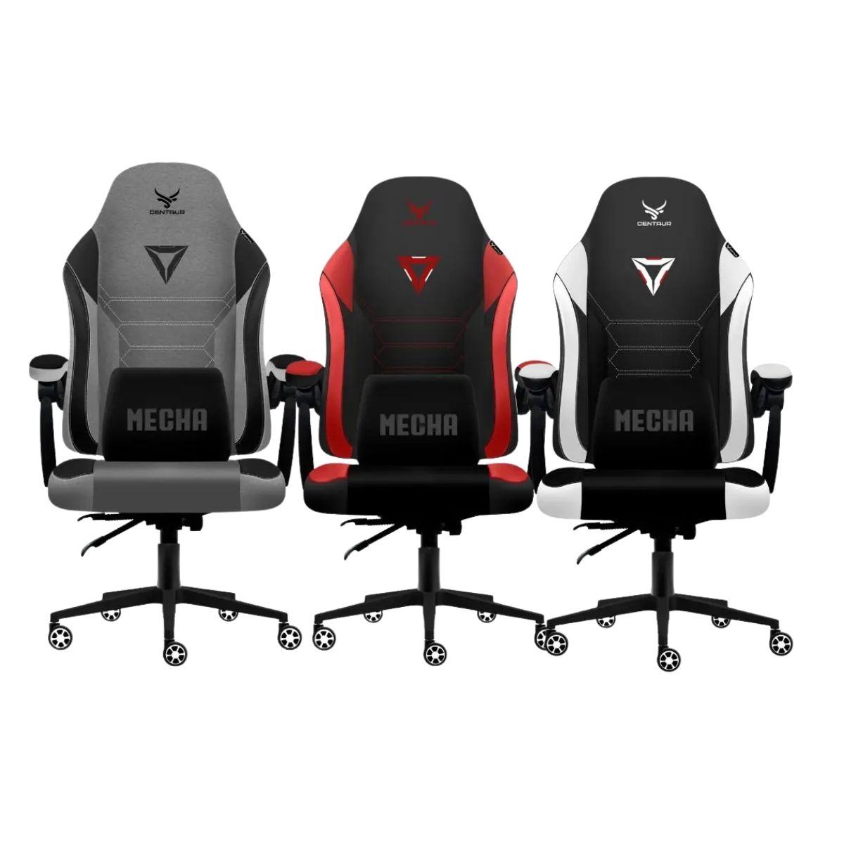 Ghế Gaming Centaur Mecha ( Grey / Red / White )