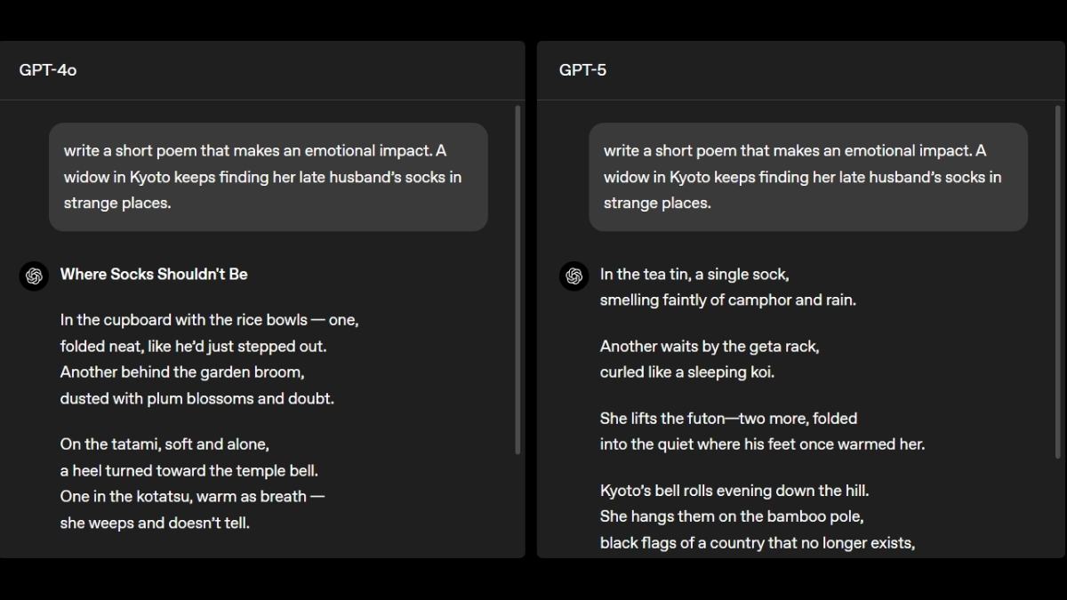 Khả năng sáng tạo và viết lách của GPT-5 được nâng cấp