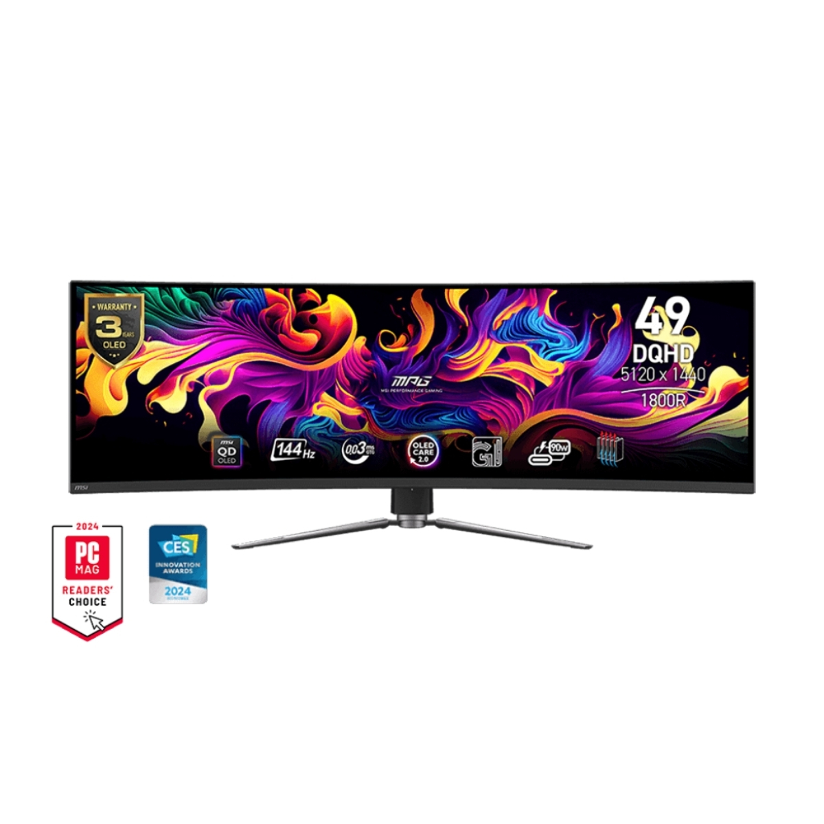 Màn hình cong PC MSI MPG 491CQP QD-OLED 49 Inch DQHD 144Hz ( 49 Inch , QD-OLED , 144Hz – 0.03ms )