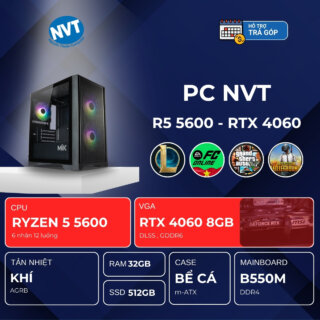PC NVT AMD R5-5060 ( R5-5500 | RTX 5060 8GB | RAM 16GB | SSD 500GB | 650W )
