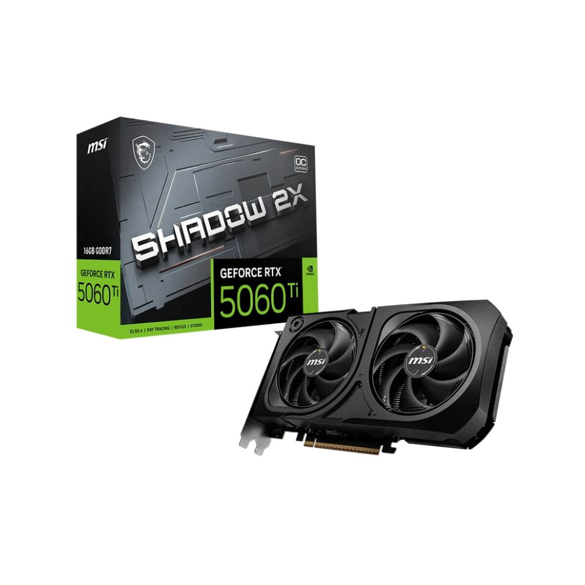 VGA MSI GeForce RTX 5060 Ti SHADOW 2X OC PLUS 16GB GDDR7