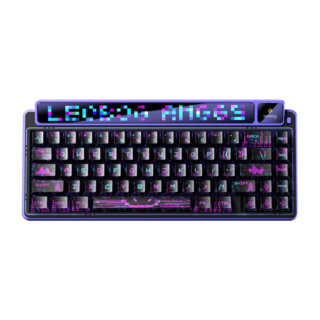 Bàn phím Cơ Gaming LEOBOG AMG65 Black Purple ( Tri-Mode / Hot Swap / Jadeite Switch / Màn Hình TFT 1.14 inch )
