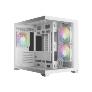 Case Gamdias AURA GC10M V2 WH ARGB White ( m-ATX, Kèm 3 Fan ARGB )