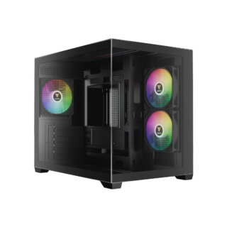 Case Gamdias AURA GC10M V2 ARGB Black ( m-ATX, Kèm 3 Fan ARGB )