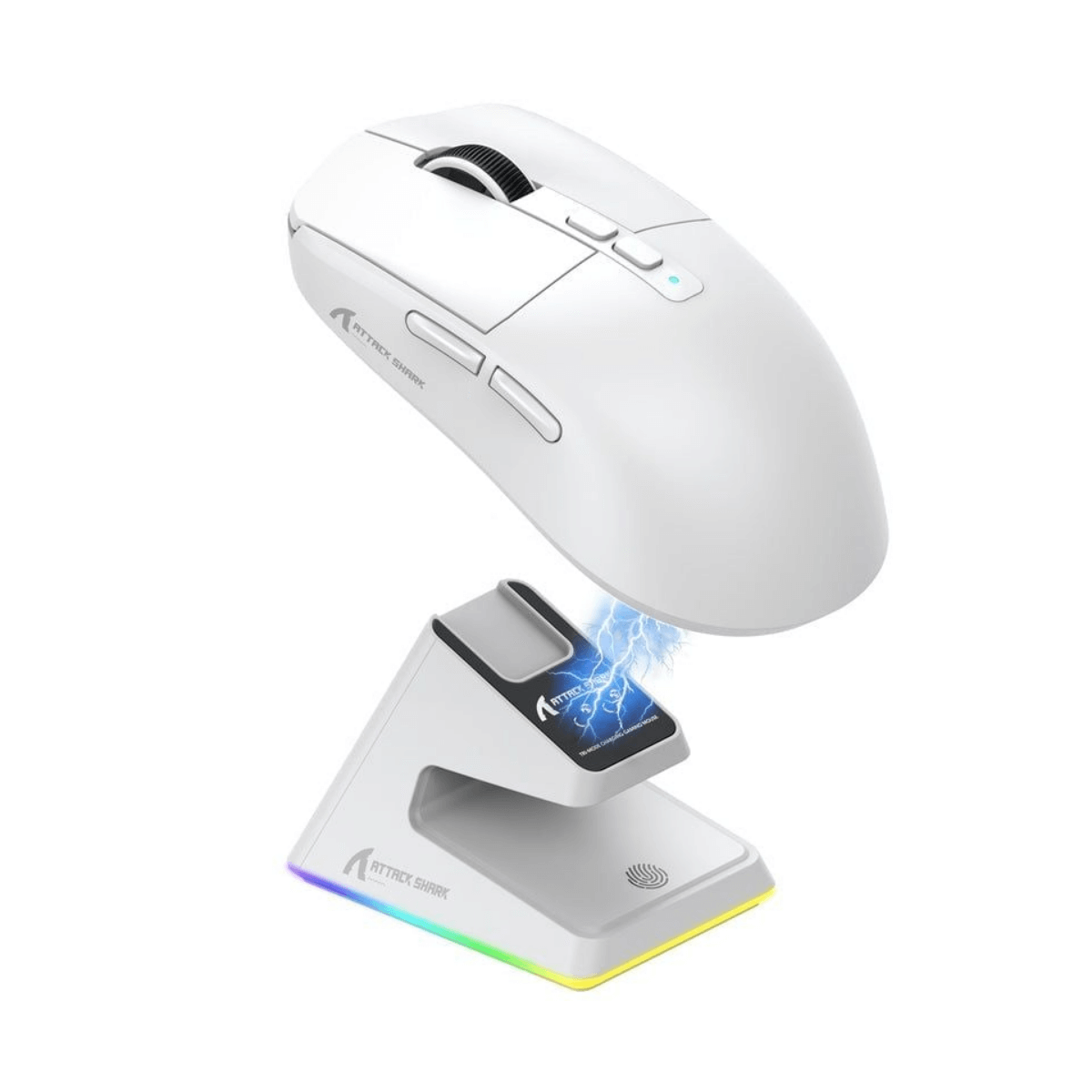 Chuột Gaming Attack Shark X6 Tri-Mode Wireless (Kèm Dock Sạc) – Trắng/White